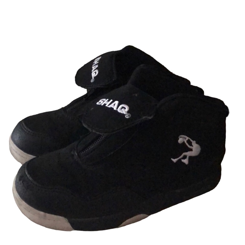 Shaq Toddler Boys Black High Top Basketball Sneakers‎ Dunkman Zip Up Shoes